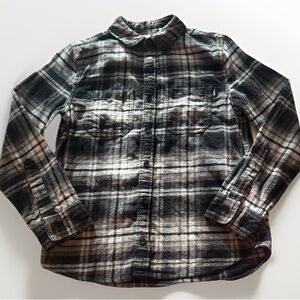 Abercrombie Kids Black/White Flannel, Size 9/10